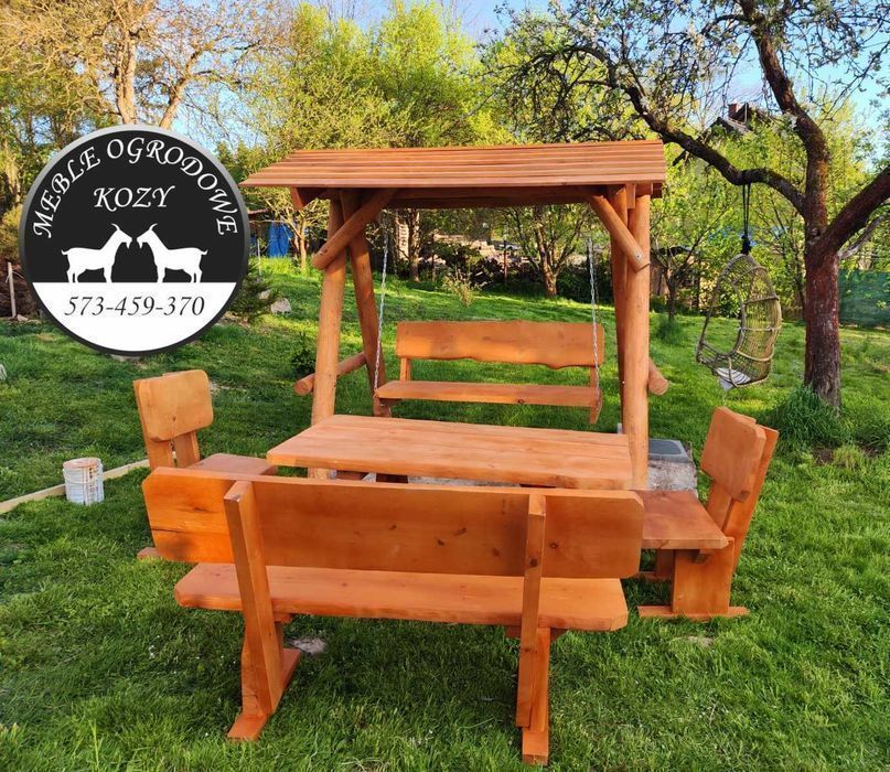 Meble ogrodowe drewniane góralskie biesiadne LITE DREWNO