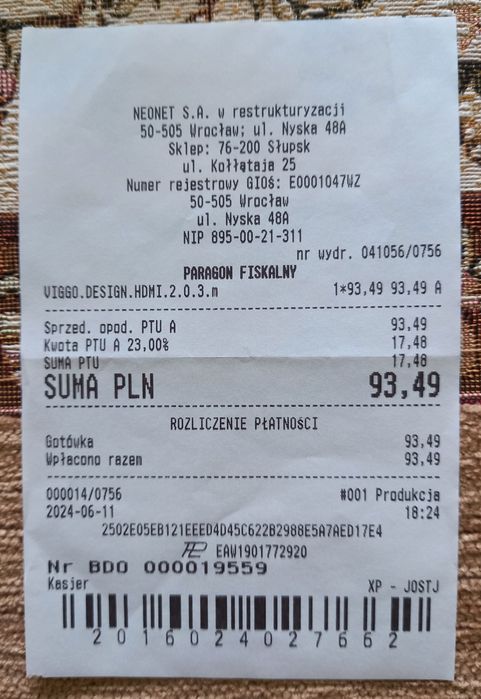 Kabel "HDMI" 3 metry