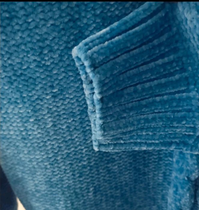 Sweterek sweter pleciony warkocz elegancki efektowny ściągacze