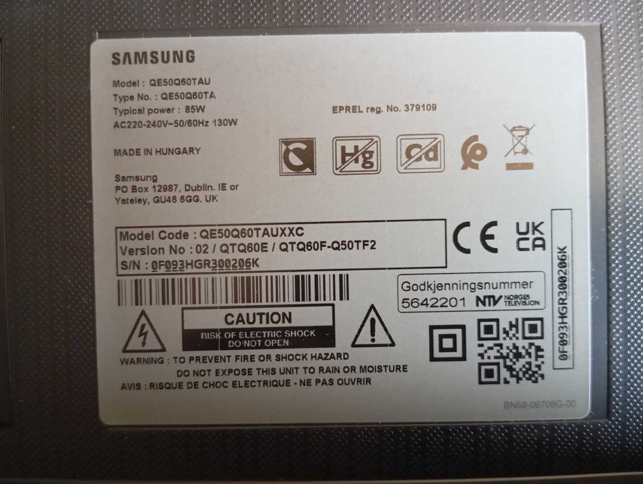 BN94-15733H QE50Q60TAUXXC=50Q64 (V02) Main Board