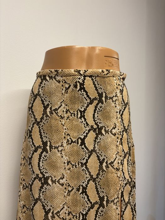 Spódnica midi z viscozy H&M wezowy wzor S/M