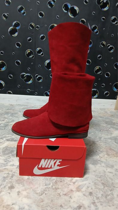 Сапоги весна осень замша