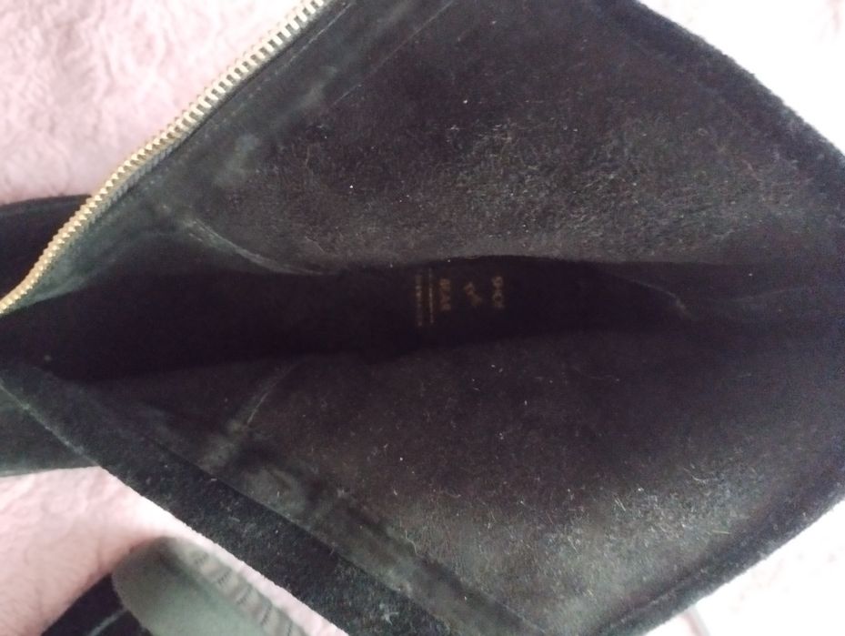 Buty Botki czarne zamsz 41