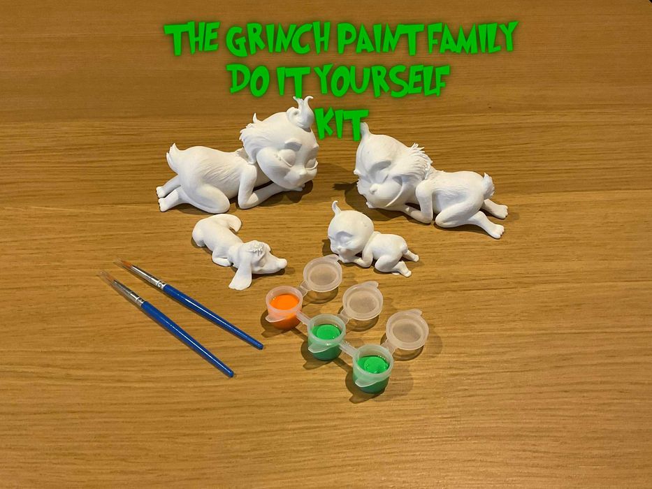 Grinch Familia para Pintar Kit DIY