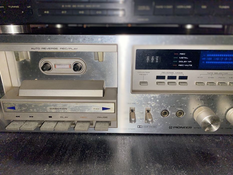 Pioneer Deck de Cassetes Vintage (prateado)