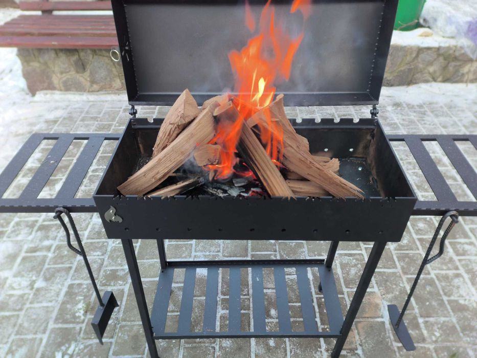 Мангал 4мм метал 12 шампурів Виробництво Казан Барбекю Розпродаж -35%