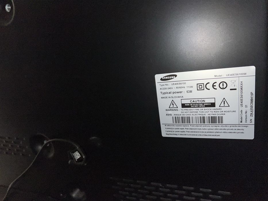 Telewizor 40” Samsung UE40ES6100W Smart TV Full HD