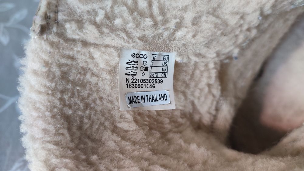 Жіночі шкіряні черевики ECCO 40р. (Таіланд).