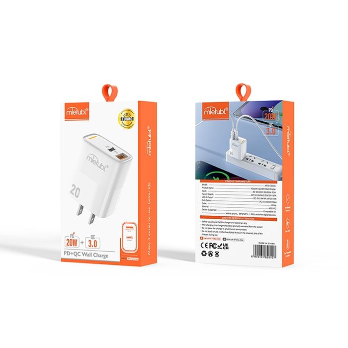 Оригінальний зарядний пристрій Mietubl 20W PD 3A/1USB/QC3.0  CS03E