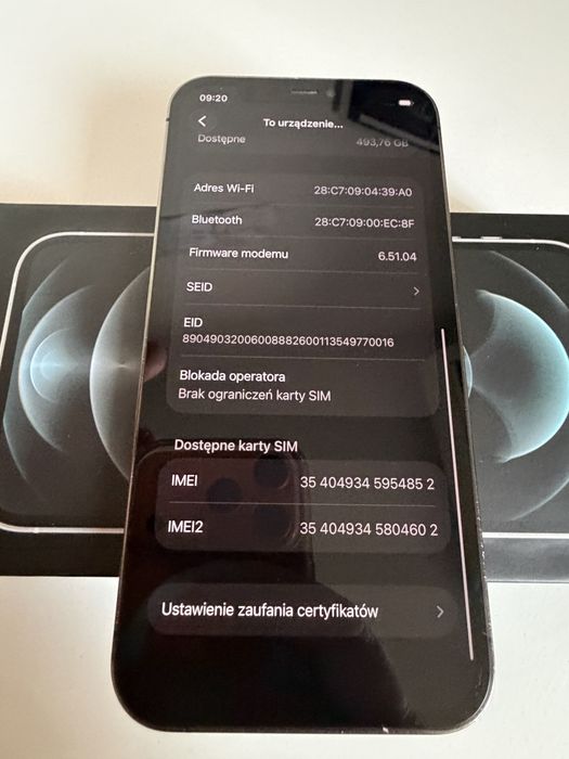 iPhone 12 Pro 512gb grafit Bateria 100%