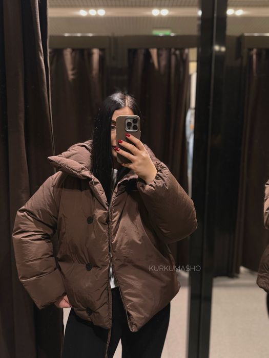 Пуфер Zara , куртка кімоно Zara, куртка зимова Zara , куртка - пуфер