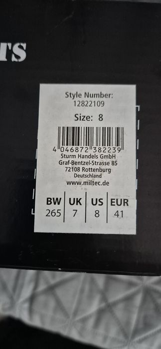 Buty Miltec brązowe roz. 41 wkładka 26.5