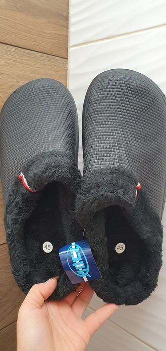 Klapki laczki krokodylki a'la crocs czarne 45 ogrodowe do domu na ulic