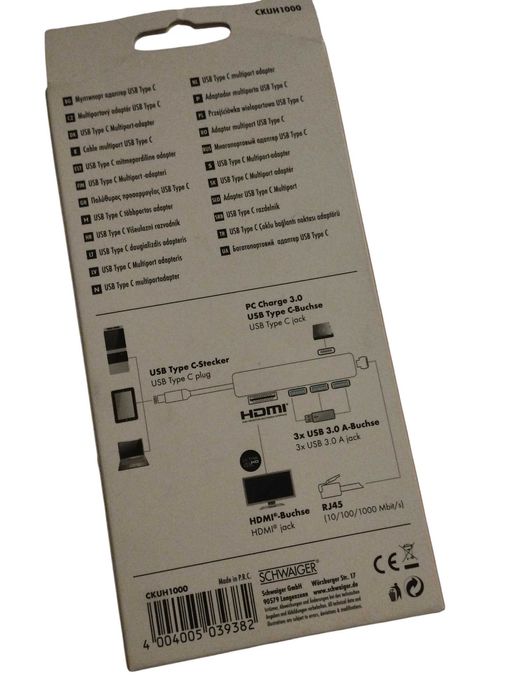 Konwerter USB-C hdmi Multiport Adapter CKUH1000 3x USB 1 x HDMI