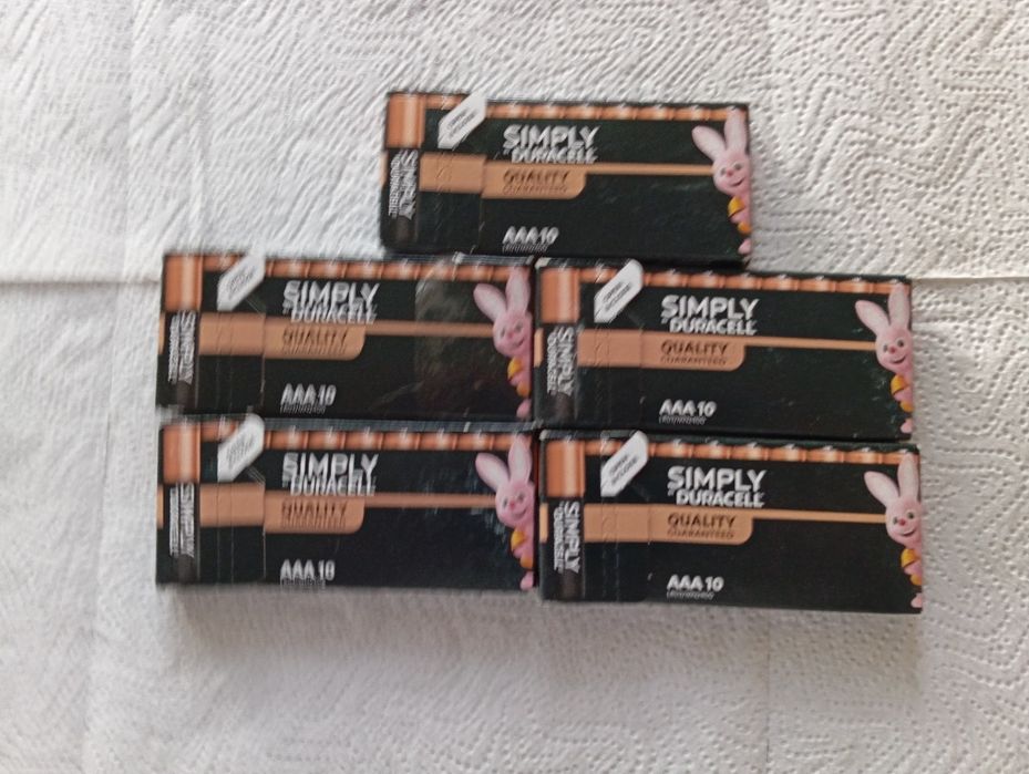 Duracell Simply Baterie alkaliczne AAA 5 opakowania 50 szt.