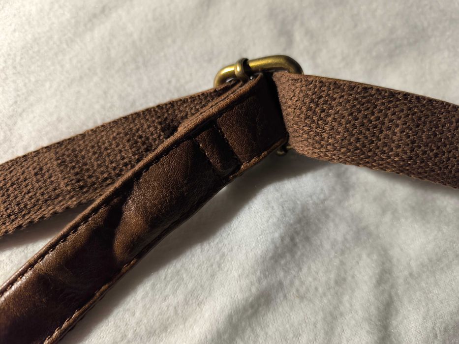 Saszetka męska, brązowa, skóra