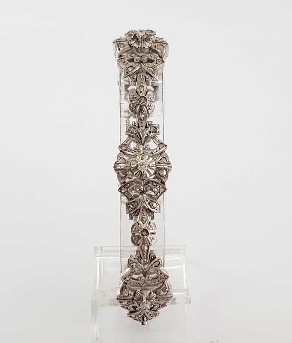 Złota bransoleta z diamentami  1,45 carat - lata 40-te - Piękna