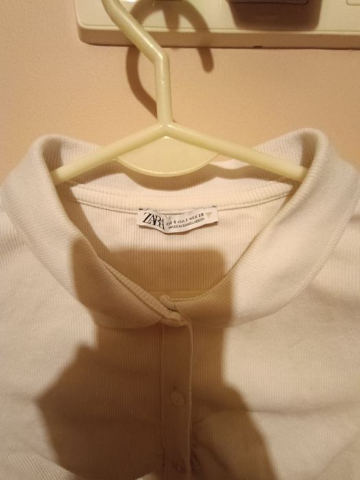 Bluzka a koszulka Top T-shirt zmarszczenia Długi Rękaw Zara 36 S