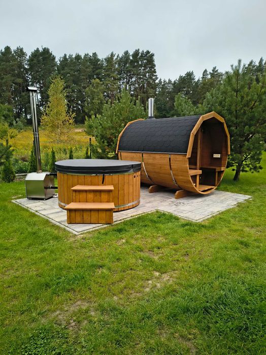 Domek 8 os. z balią i sauną w okolicy jeziora Kownatki - MAZURY