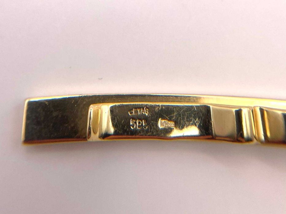 Clipe de gravata em ouro maciço 14K - 8,4g -