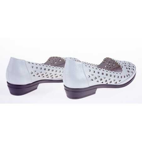 Półbuty balerinki ażurowe na niskim obcasie r 39