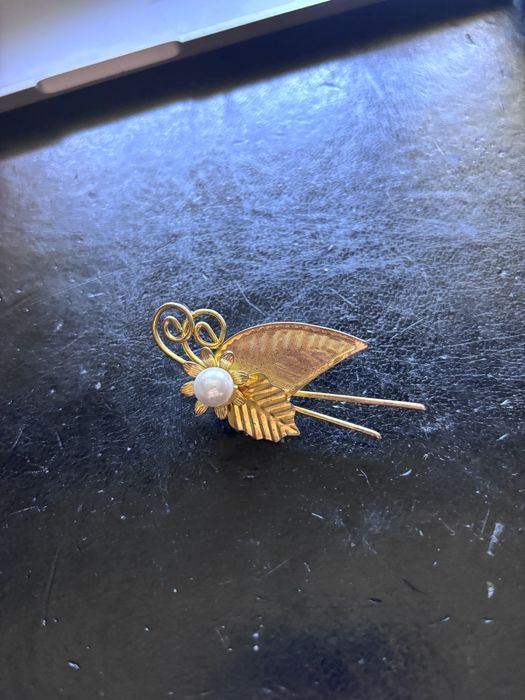 Biżuteria PRL vintage broszka