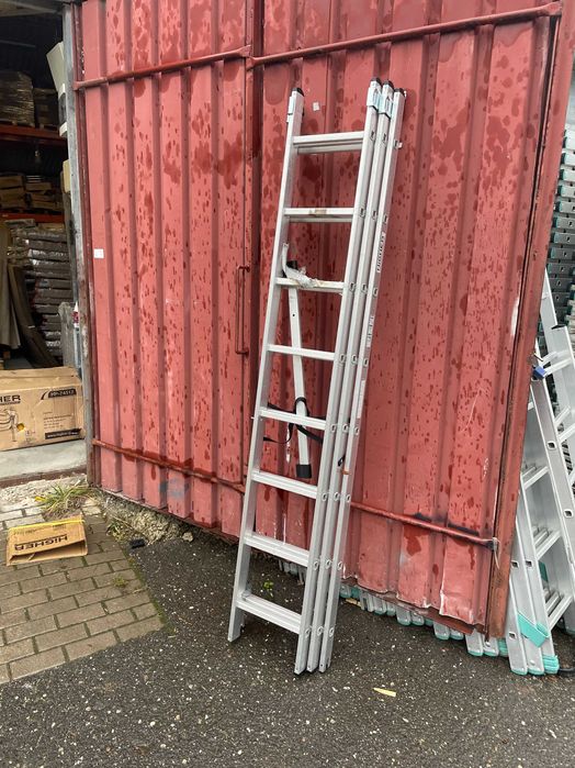 Drabina aluminiowa z opcją na schody 3x8 HIGHER 4,70m Hobby II Gat