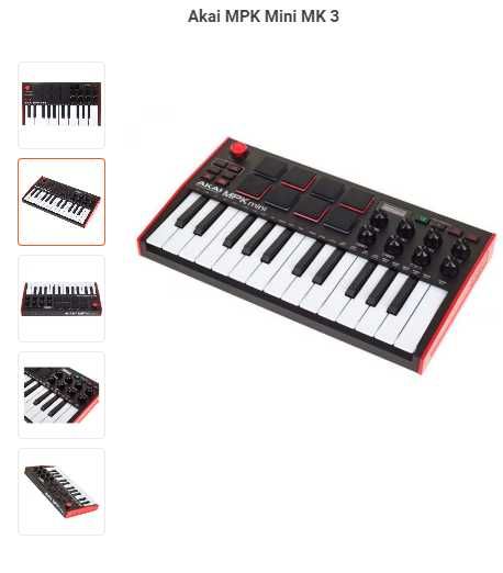 Material de música (Microfone Klack, Akai MPK, Misturador Behringer)