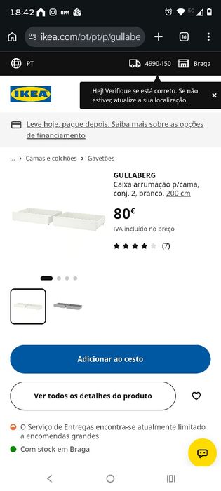4 gavetas Malm arrumação cama IKEA