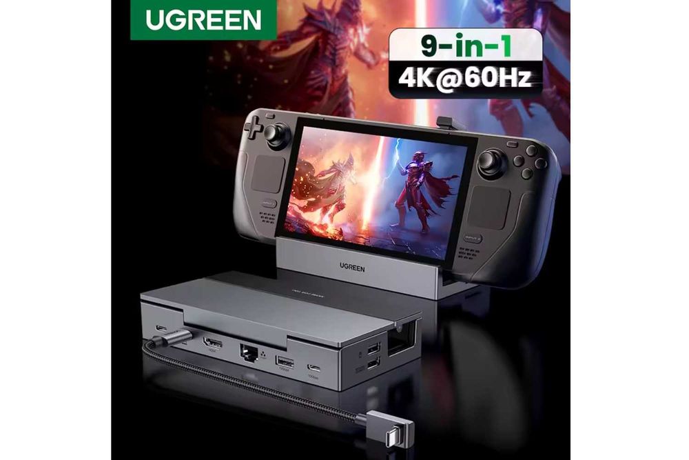 Док-станція Ugreen 9в1 100W HDMI Steam Deck ROG Ally Nintendo X Legion