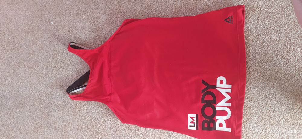 Reebok body pump, koszulka sportowa,