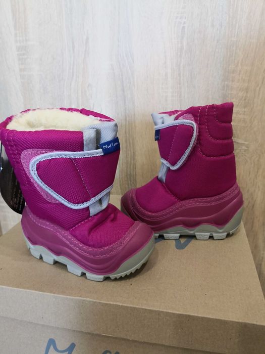 Kozaki różowe dla dziewczynki Muflon rozmiar 21-22