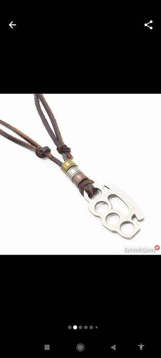 Wisiorek Diesel skóra rzemyk