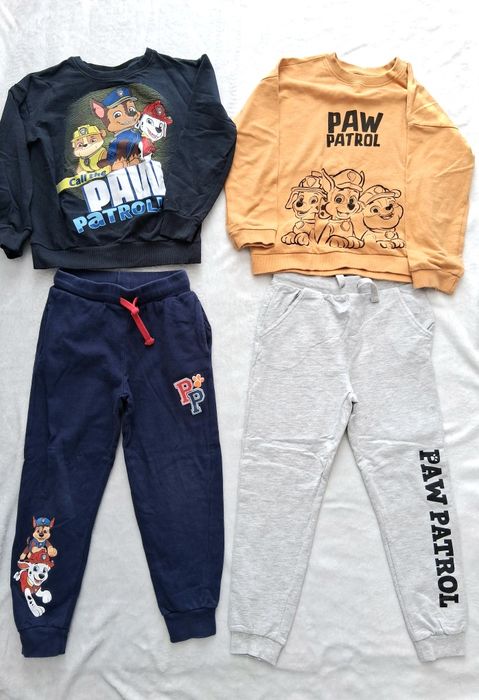 Dwa dresy Psi Patrol 128 spodnie deesowe bluza chłopięca