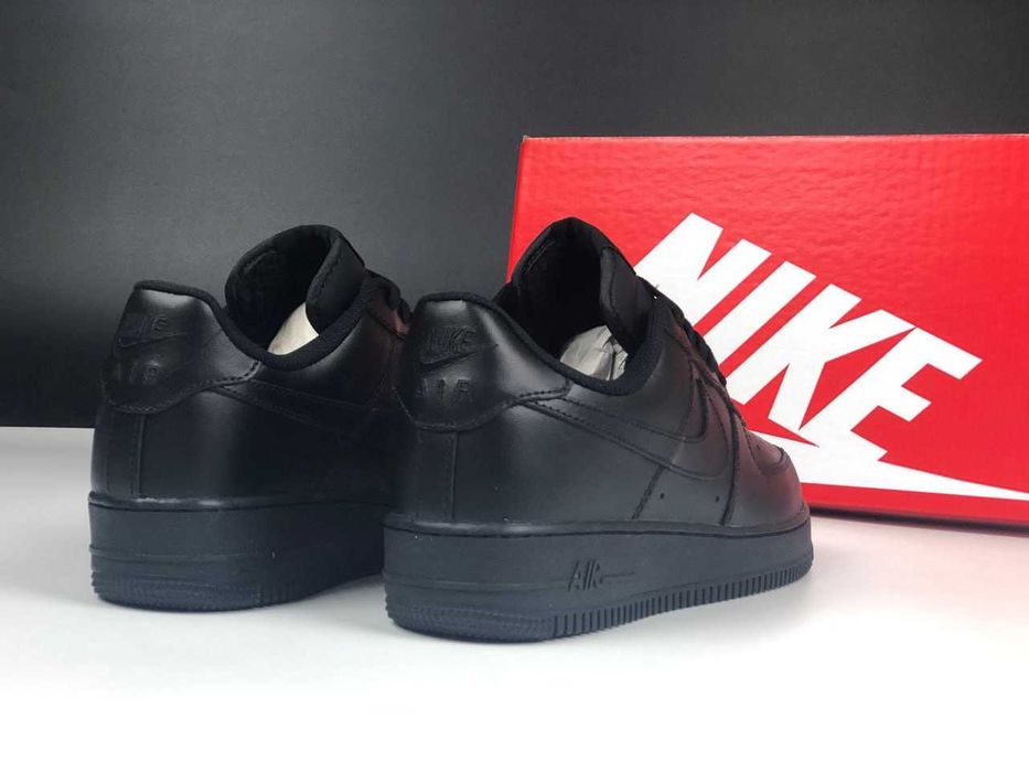 ХУТРО! Зимові Nike Air Force 1 Low All Black 41 42 43 44 45 найк
