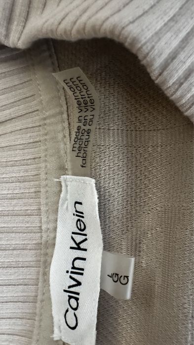 Oryginalna bluza Calvin Klein – beżowa, rozpinana, NOWA