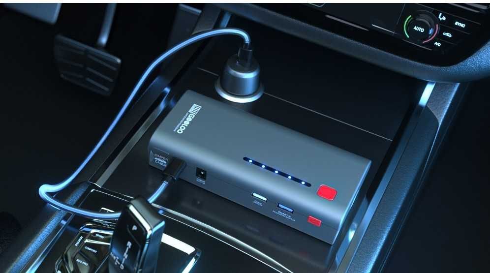 MOCNY BOOSTER urządzenie rozruchowe powerbank akumulator starter 2500A