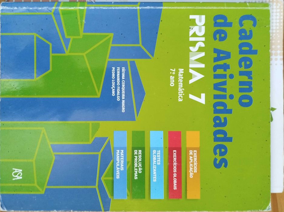 Livros escolares de actividades do 7º ano
