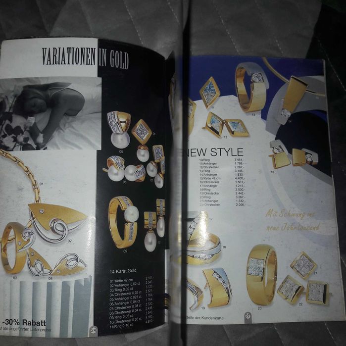 Katalog, książeczka, wzornik złotej biżuterii 98 stron