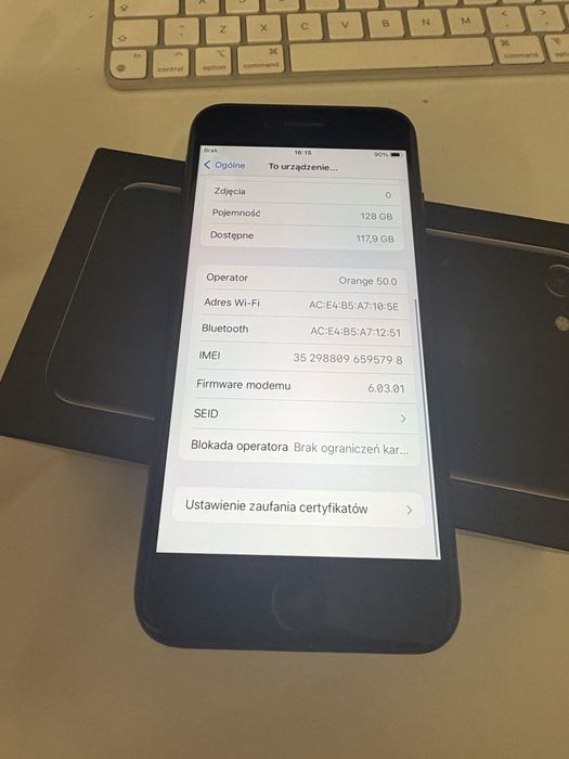 iPhone 7 128gb Jet Black + akcesoria nowe