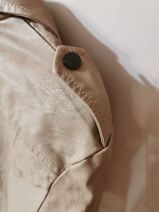 Kurtka skajka ekoskóra damska 40 L beżowa nowa W Collection