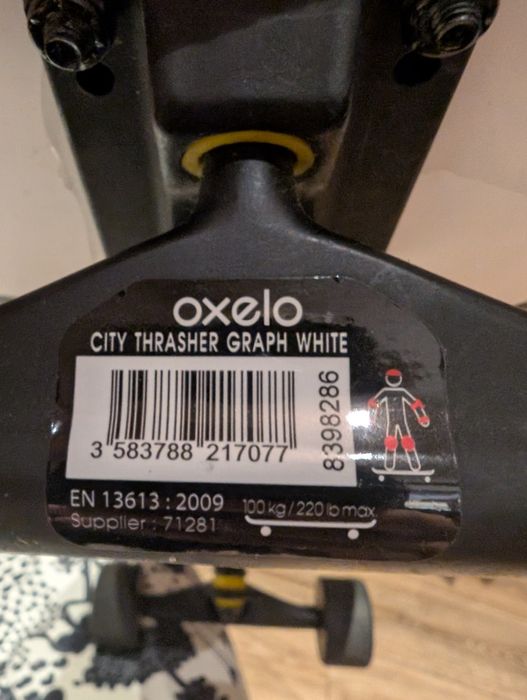 oxelo city thrasher graph white