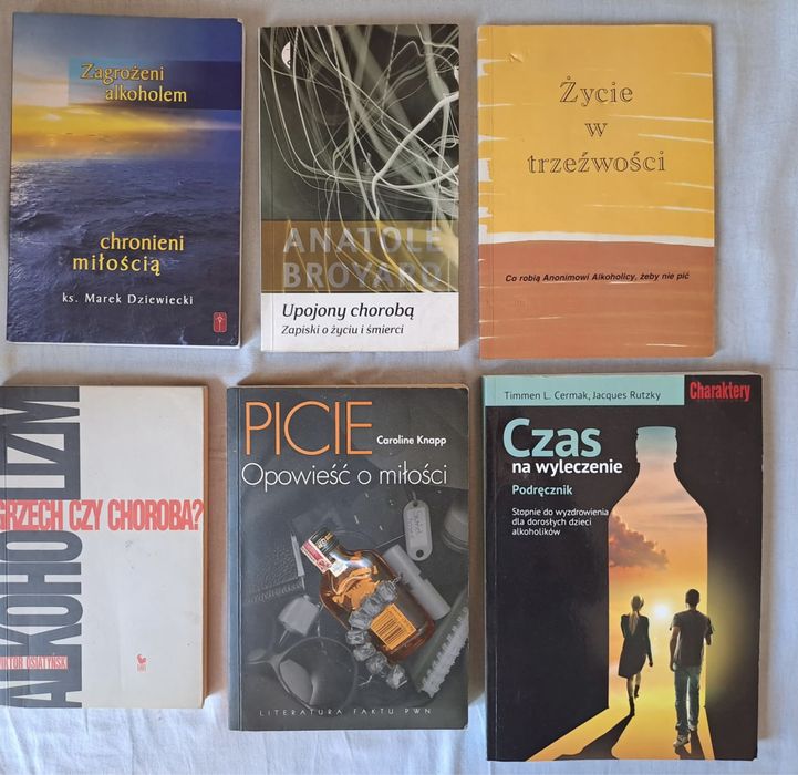 Zestaw 6 książek o alkoholiźmie