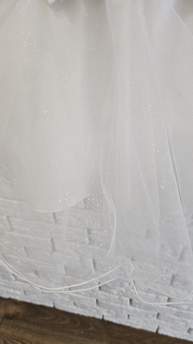 Sukienka biała 80 86 chrzest komunia Boże Ciało