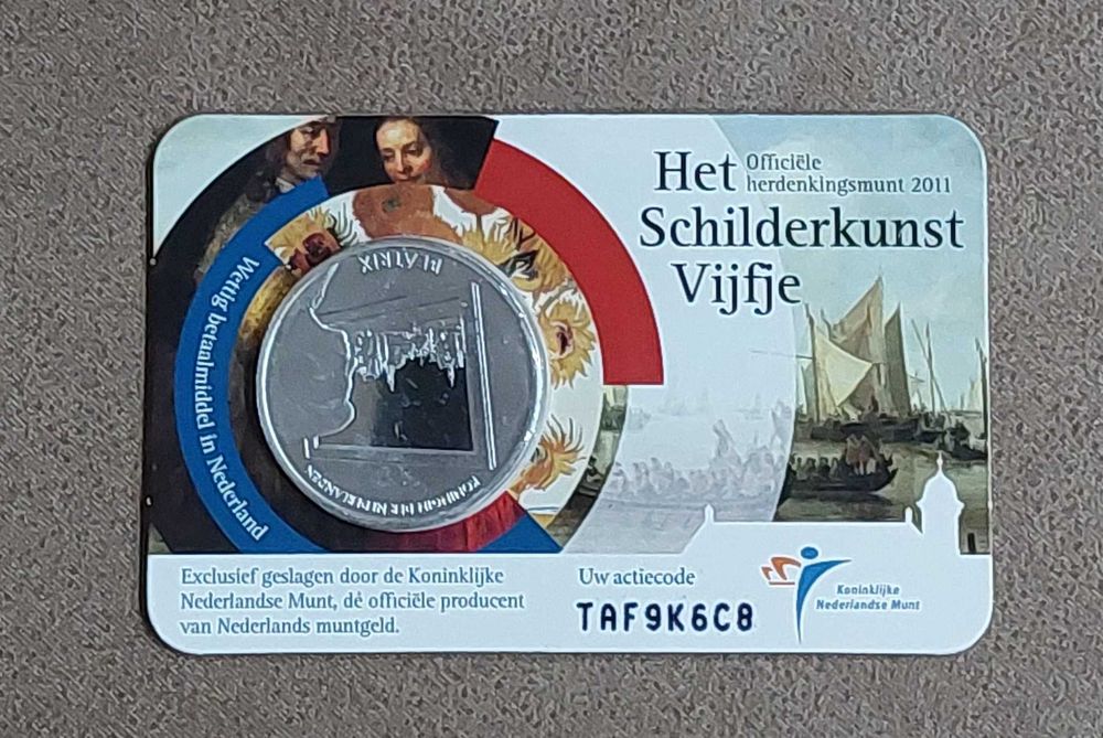 Países Baixos - Moeda Comemorativa 5 € - Pintura