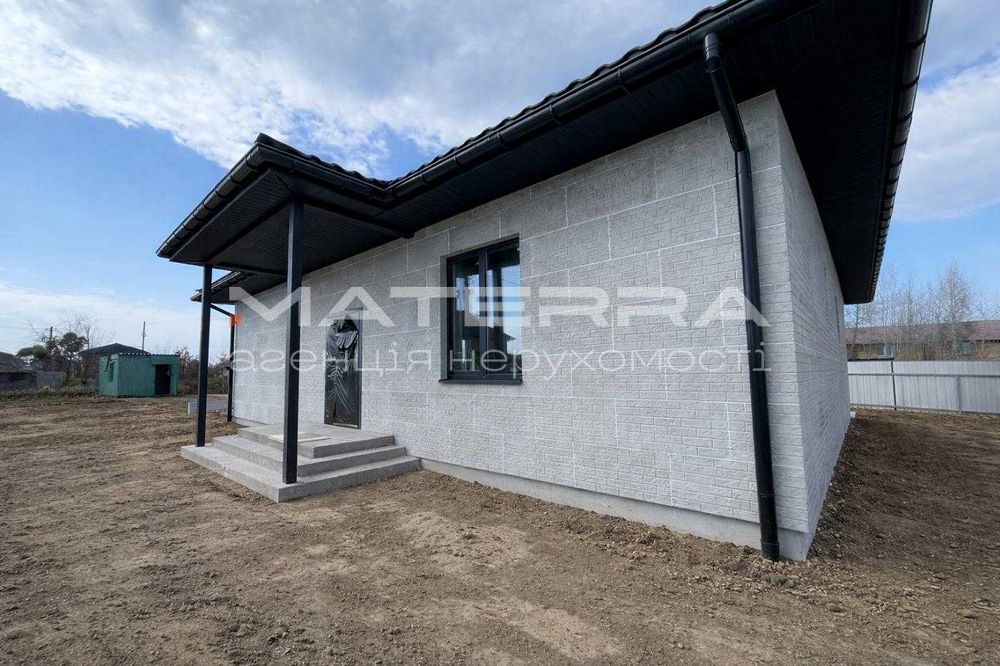 Нове Продаж будинку 151 м² + тераса, 6 соток, газ камін під чистове оздоблення