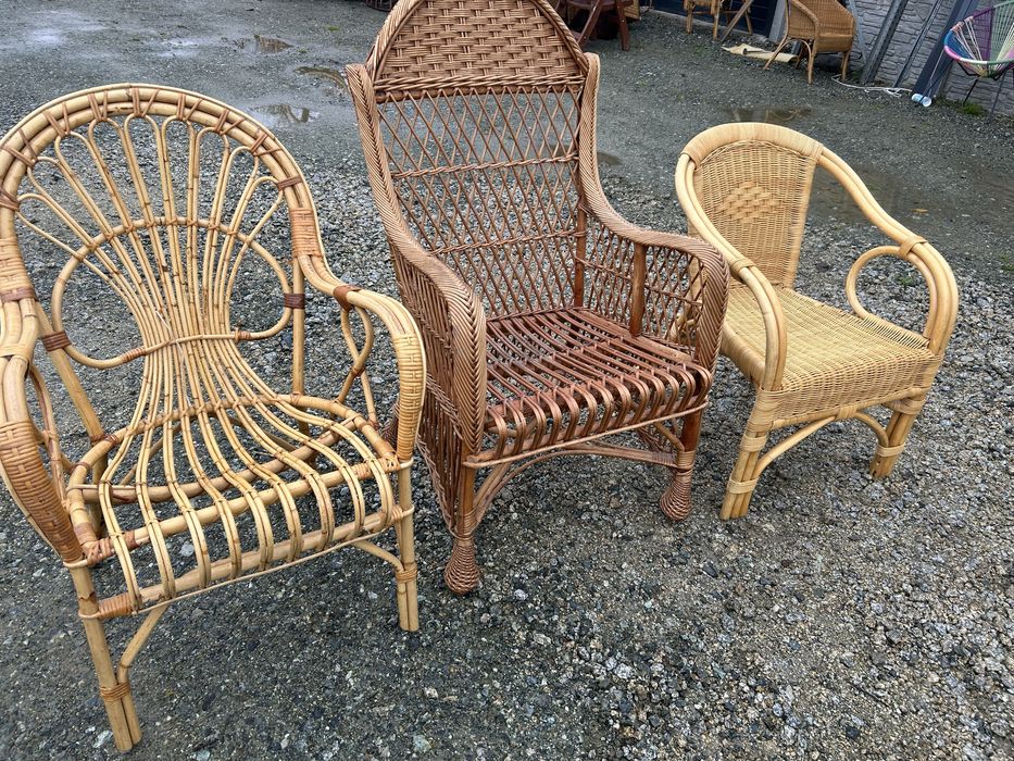 wygodne fotele rattanowe duże