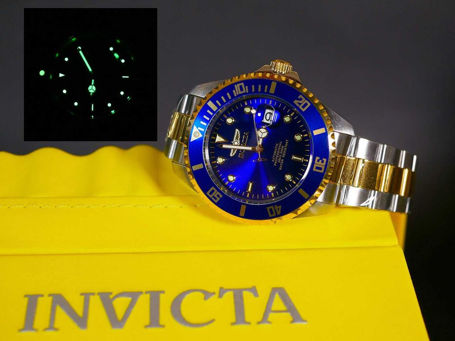 Invicta 34042 Grand Diver Automatic Blue Gold 47mm с механизмом