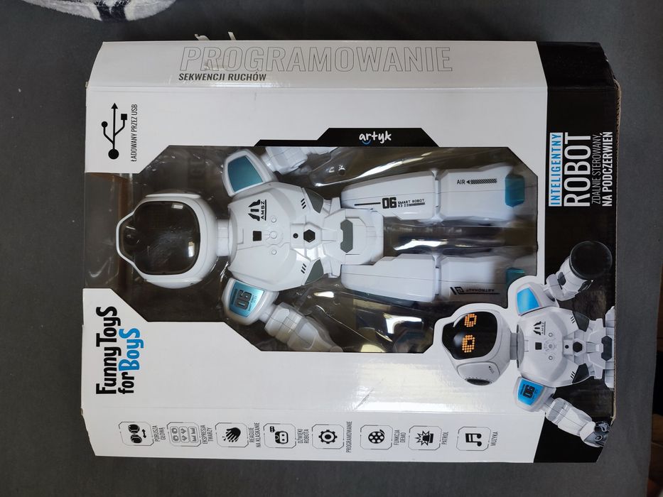 Robot edukacyjny na pilot z programowaniem LED nauka dla dzieci