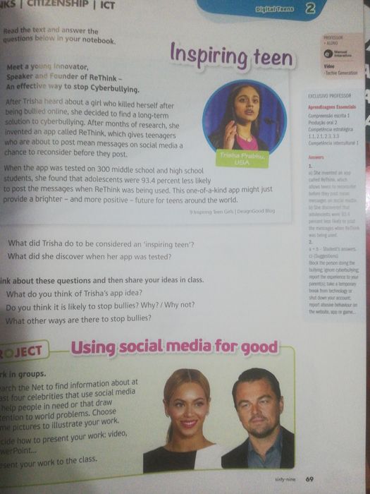 Top teen 9 -  material do professor